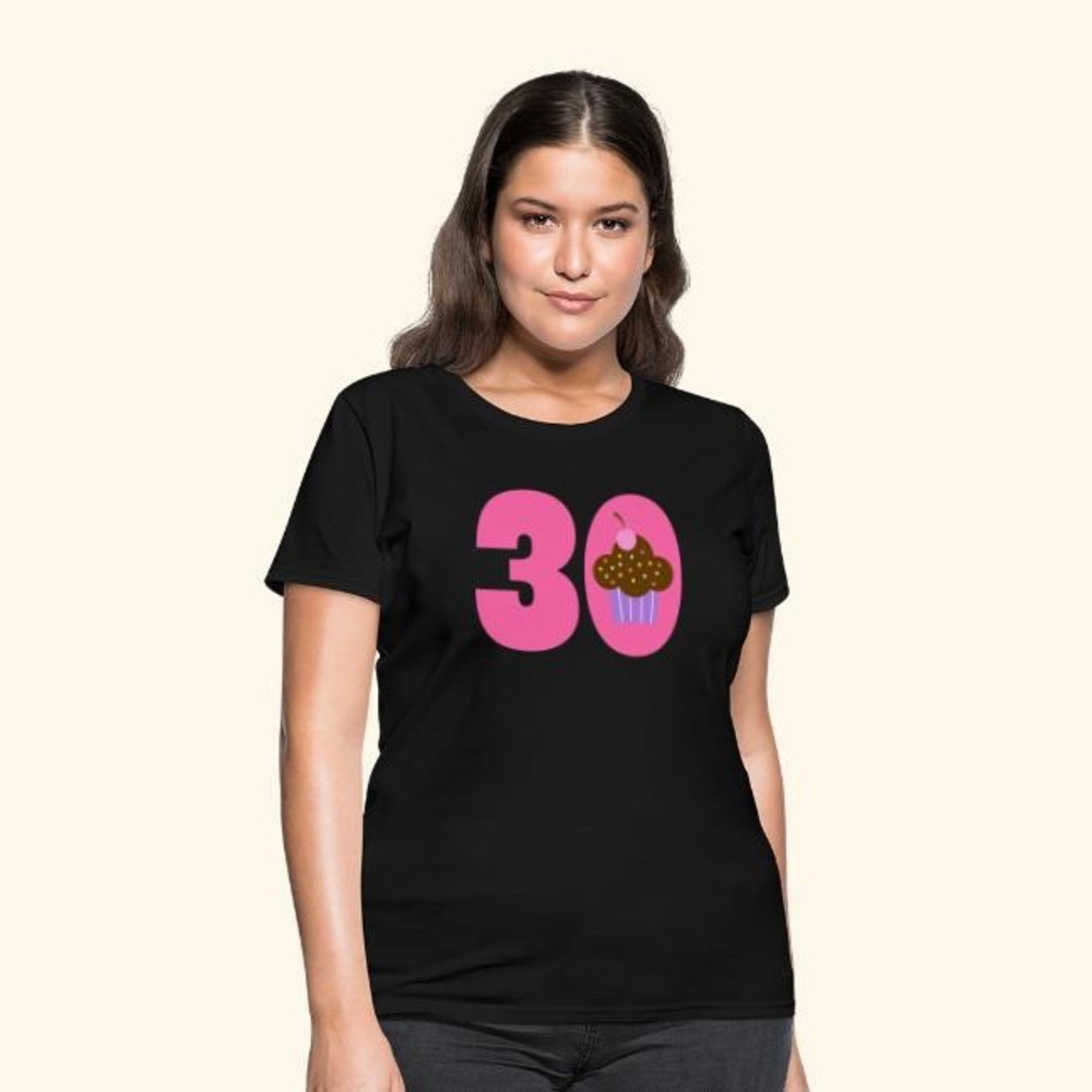 30th birthday black t-shirt